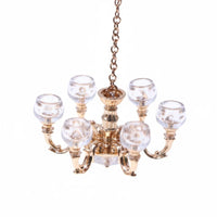 1:12 Dollhouse Chandelier Luxury Style Dollhouse Pendant Light Realistic Mini Pendant Lamp for Toy House
