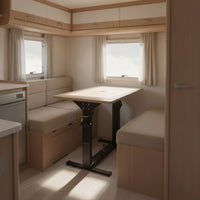Folding Table Frame Space-Saving Table Leg with Locking Hinges Furniture Legs Compact for Recreational Vehicle Builders
