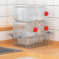 Dish Rack Sink Organizer and Kitchen Sink Rack, 304 Stainless Steel Space Saving Kitchen Storage with Built-in Slots Cutlery Holder