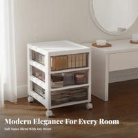 Multi-Layer Cosmetic Organizer Large Capacity Makeup Storage Box with Drawers Easy to Clean Storage Drawer Cabinet for Dressing Table, Office