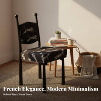 Upholstered spherePost Chair French & Design Dining Seat Light Luxury Elegant Design for Homeowners, Adults, Vanity Area