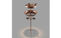 2-Tier Avian Bath Stand Vintage Design Double Deck Avian Bath Easy Cleaning Removable Bowl for Gardeners, Yard