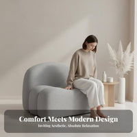 Wavyrear Settee Creamy Aesthetic Sofa Minimalist aesthetic Lounge Couch for Interior Designers, Business Owners, Reception Area, Hotel Lobby, Living Room