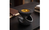 Resin Scent Burner Sculptural Scent Holder with Metal Cup Stable for Home Decor, Office