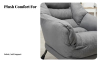 Comfortable Upholstered rotating Armchair Ergonomic Support Home Furniture Plush Padding Lounge Chair gentle-feel Fabric for University Students, gaming enthusiasts, Homeowners, Dorm Room, Bedroom, Office, perusing corner