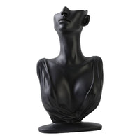 Resin Jewelry Mannequin Bust Sculpted Jewelry Display Bust Stable Necklace Display Stand Half-Body for Boutique Owners, Jewelers, Vanity