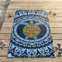 Printed Microfiber Beach Towel Lightweight Rectangular Beach Towel Quick Dry Bath Linen Soft