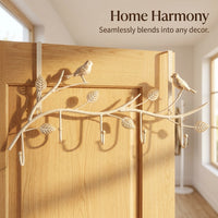Metal Heavy Duty Bedroom Door Hooks for Hanging Organizer, Decorative Bird Design Iron for Bathroom