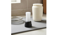 Dense Bristles Coffee Machine Brush Head Removable Replacement Brush Head Ribbed Collar Maintenance Tool Plastic Base