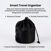 Contoured Eye for Adults, Sleep Accessories Kit with Earplugs Pouch Waterproof Storage Bag Organizer, Travel Essentials for Flying with Drawstring