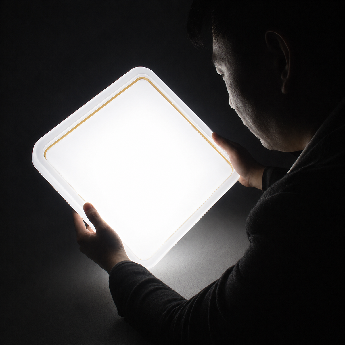 White Polycarbonate Replacement Cover, 37cm Square Cracked Ice Panel, Decorative Lamp Cover for School Ceiling Panels, Diffusion Cover Sheet
