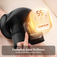 Electric Heated Knee Wrap Oscillation Massage Vibrating Knee Wrap Adjustable Straps Joint for Seniors, Athletes, Relaxing, While Commuting