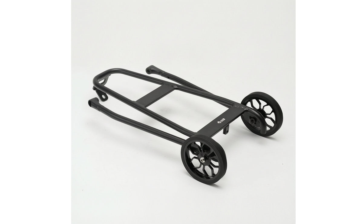 Rear Cargo Rack with Wheels Rolling Rear Bike Rack with Rollers Easy to Install for Commuters, Folding Bikes, Commuting, Travel