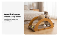 Claw Care Arched Cat Scratching Bridge | Cat Scratcher with Ball, for Living Room