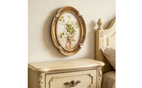 Oval Resin Photo Frame European Style Ornate Oval Frame Vintage Aesthetic Picture Holder