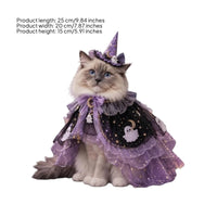 Cat Cape with Front Opening Costume Draped Apparel for, Pets, Photoshoots, Parties