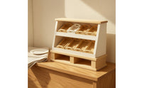 Mini Bread Cabinet Simulation Dollhouse Bakery Shelf Realistic Detail Tiny Bakery Display Case for Pretend Play