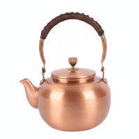 Copper Kettle Stovetop Tea Kettle Wrapped-Handle Vessel for Home