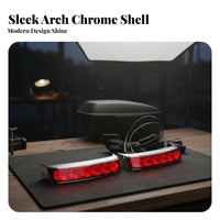 2 Pieces All-in-Single Function Motorcycle Side Box Light Waterproof Saddlebag Turn Indicator Light Enhanced Visibility Motorcycle Run Brake Turn Indicator Lamp Plug and Play