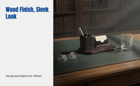 Wooden Business Card Holder, Desktop Organizer, Large Capacity, Office Reception, Unisex, Multiple Designs