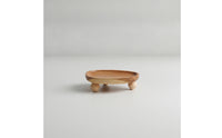 Elevated Serving Tray Low-Profile Tray with Feet Footened Wooden Serving Platter for Dining Table