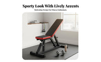 Space-Saving Foldable Utility Bench Multi-Position Dumbbell Press Bench Full Body Workout Thick Padded Cushion for Fitness Enthusiasts