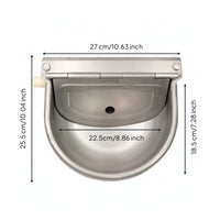 Water Bowl with Buoyant-Ball Valve Heavy-Duty Livestock Water Bowl Animal Drinker Continuous Waterer Fresh for Cattle, Farm