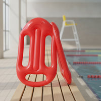 2 Pieces Glossy Swimming Buoyant Board Oval Inflatable Kickboard Ergonomic Inflatable Board Lightweight for Children, Adults, Beginners, Surfing Practice