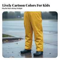 children's Rain Trousers Mud Resistant Kids Waterproof Overpants Wear-Resistant Young Child Water-Resistant Pants for Young Children, Boys, Rainy Days
