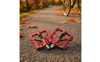Flat Pedals Aluminum Alloy Flat Pedals Hollow for Cyclists, Commuters, Mountain Bikes, Trail Riding, Commuting