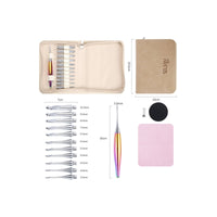 Organized Crochet Hook Set with Case Portable Crochet Hooks with Zippered Case Smooth Tool Compact for Crocheters