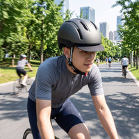 Bike Helmet with Brim Low-Profile Cyclist Helmet Adjustable for Commuters, Cyclists, Downtown Commuting