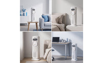 2-in-1 Column Fan and Heater Combo Slim Room Heater and Fan Combo Digital Oscillating for Apartment