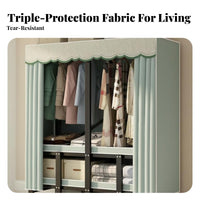 No Assembly Required Open Wardrobe with Shelves independentstanding Clothing Rack with Shelves independent Standing Bedroom Furniture Easy to Assemble for Apartment Dwellers, Renters, Students, Cloakroom, Small Spaces, Dorm Room, Entryway
