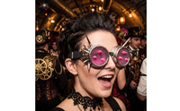 Steampunk Goggles Punk Gothic Goggles Industrial Eyewear for Cosplayers, Cosplay, Costume Parties
