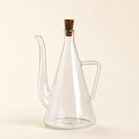 Borosilicate Glass Oil Jug Easy Pour Spill-Resistant Cruet