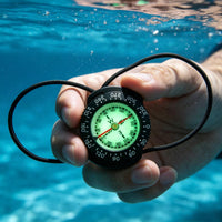 Bungee Compass Side Reading Liquid-Filled Compass Rugged Housing Outdoor Gear for Divers