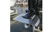 Adjustable Outboard Motor Transom Plate Brushed Transom Plate with Metal Foil Long-Lasting Marine Accessory Easy Installation for Boat Owners