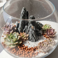 Aquatic Fishbowl Rock Retreat Lightweight Aquatic Fishbowl Rock Decoration Resin Rockery Decoration Portable Artificial Mountain
