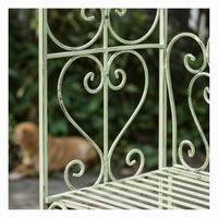 Garden Arch Bench, Iron-made, 115x47x228cm, Large, Rose, Rose Arch, For Climbing Plants