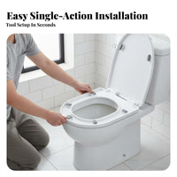 2-in-1 Toilet Seat gentle-close 2-in-1 toilet training Seat Easy Installation Bathroom Fixture for Families, young children, Home