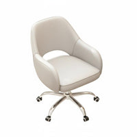 Adjustable Height Armless caster Chair Minimalist Design Task Seat 360-Degree pivot Office Furniture Wheeled Base for Students, Women, Teens, Study Room, Dormitory, Small Spaces, Vanity Table