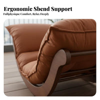 Multi-Functional contourd lounger Small Space space-efficient Rocking Chair Ergonomic Design Household Furniture High Weight Capacity for Apartment Dwellers, Homeowners, Seniors, Balcony, resting, Bedroom, Living Room