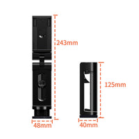 Rotating Black Clamp-on Phone Stand Adjustable Phone Holder for Travel
