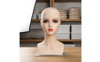 Mannequin Head with Makeup PVC Material Female Mannequin Bust and Shoulders Design for Hair Salon Owners