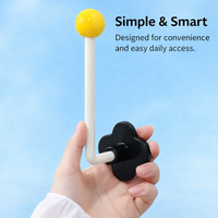 Hair Tie Holder for Wall Mount, Strong Adhesive Accessory Organizer for Women, Clip Hooks for Towels in Shower, ABS Heavy Duty 1-3kg