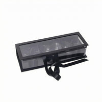 Molded Compartments Book-Style Gift Box PVC Heart Compartment Gift Box Slim Packaging Rectangular