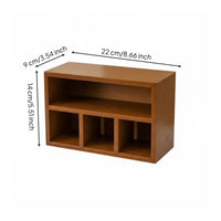 Wooden Desktop Storage Box Solid Wood Construction for Office, Women, Collectors