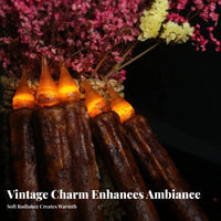 6 Pieces SmokeLess Taper Candle Romantic Atmosphere Decorative Taper Home Lighting Decor Decoration for Homeowners, Table Centerpiece, Mantelpiece