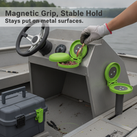 Mini Magnetic Fishing Bait Tray with Double-Layer Design for Fishing Chairs and Boxes